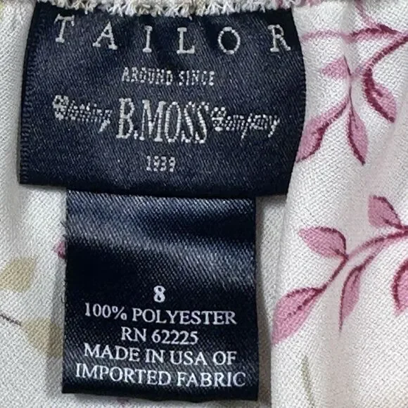 Vintage Y2K 90s Tailor B. Moss Pencil Skirt Women 8 Cream Background Made in USA - Picture 6 of 8